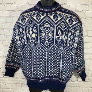 DALE OF NORWAY Nordic Ski Sweater XL Wool Crewneck